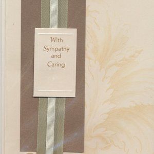 "With Sympathy and Caring" Card and Envelope in Plastic Sleeve